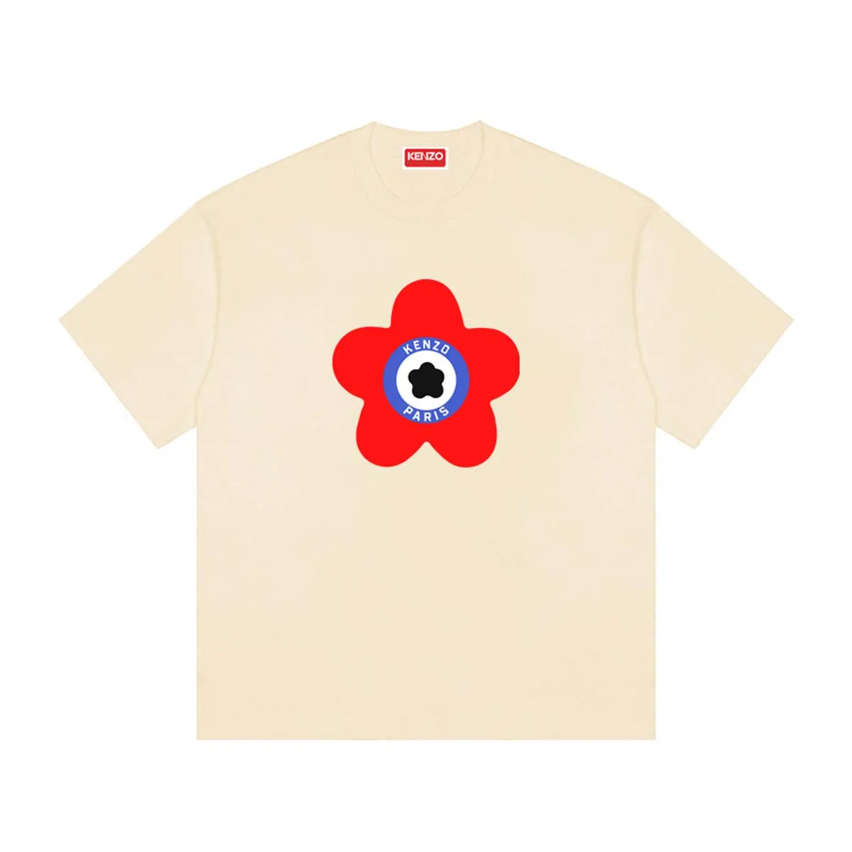 Kenzo (Kenzo) University Jungle Team 'BOKE FLOWER' T-SHIRT with large flower LOGO on the chest Color: Black Apricot White Tibetan Blue Size: M L XL XXL Three Standards Style Number: K 81